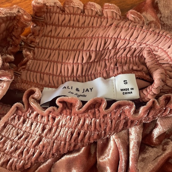 Ali & Jay pink velvet  dress size small - Picture 4 of 4